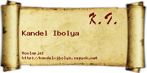 Kandel Ibolya névjegykártya